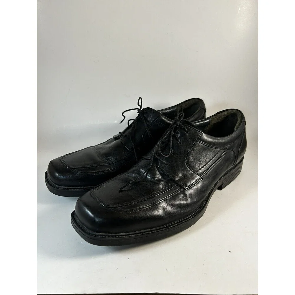 Johnston & Murphy 203605 Men's Shoes Size 10.5 M Black Leather Lace Up